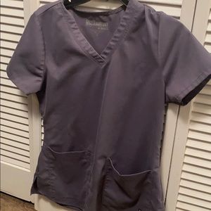 GREYS ANATOMY GREY SCRUB TOP SMALL